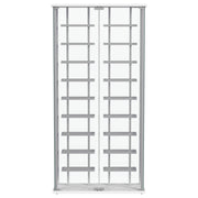 Montara Tempered Glass Wine Storage LED Curio Cabinet Chrome - 182037