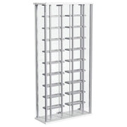 Montara Tempered Glass Wine Storage LED Curio Cabinet Chrome - 182037