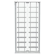 Montara Tempered Glass Wine Storage LED Curio Cabinet Chrome - 182037