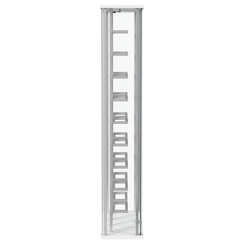 Montara Tempered Glass Wine Storage LED Curio Cabinet Chrome - 182037