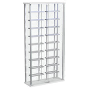 Montara Tempered Glass Wine Storage LED Curio Cabinet Chrome - 182037