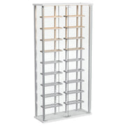 Montara Tempered Glass Wine Storage LED Curio Cabinet Chrome - 182037