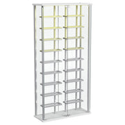 Montara Tempered Glass Wine Storage LED Curio Cabinet Chrome - 182037