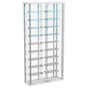 Montara Tempered Glass Wine Storage LED Curio Cabinet Chrome - 182037