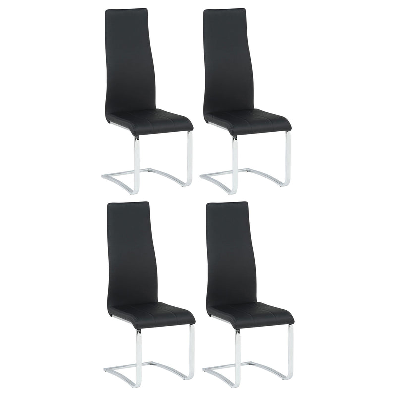 Montclair Upholstered Dining Side Chair Black (Set of 4) - 100515BLK