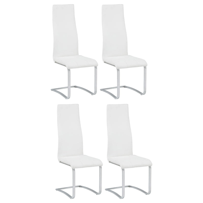 Montclair Upholstered Dining Side Chair White (Set of 4) - 100515WHT