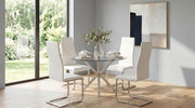 Montclair Upholstered Dining Side Chair White (Set of 4) - 100515WHT