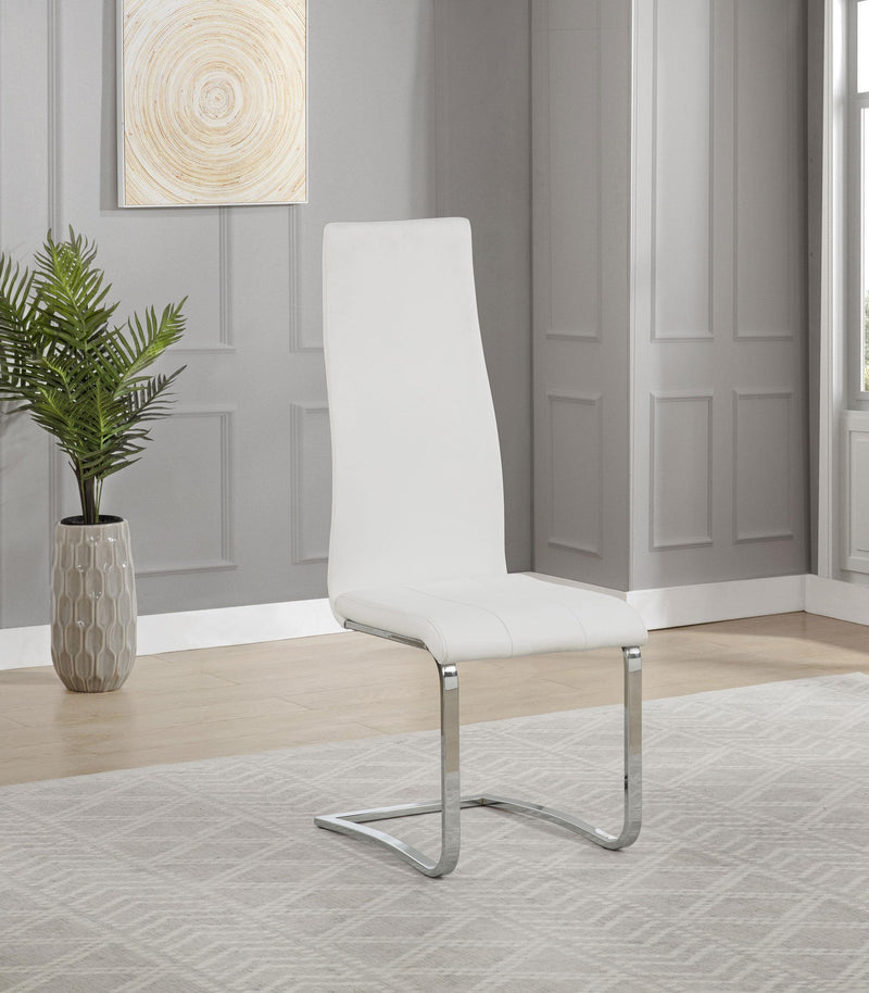 Montclair Upholstered Dining Side Chair White (Set of 4) - 100515WHT