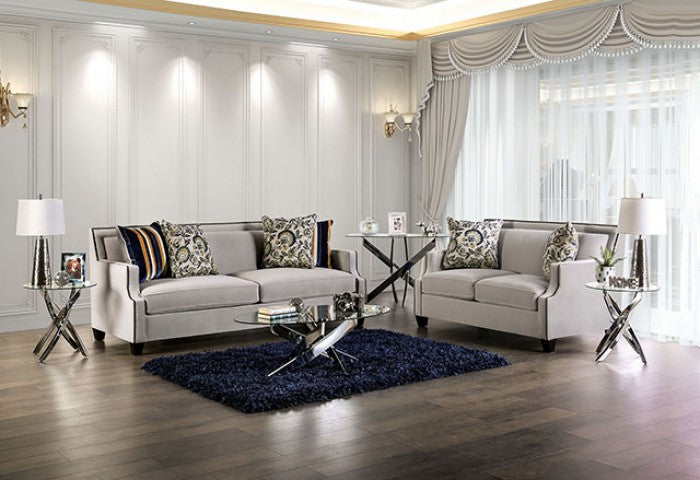 Montecelio Light Gray/Navy Sofa - SM2270-SF