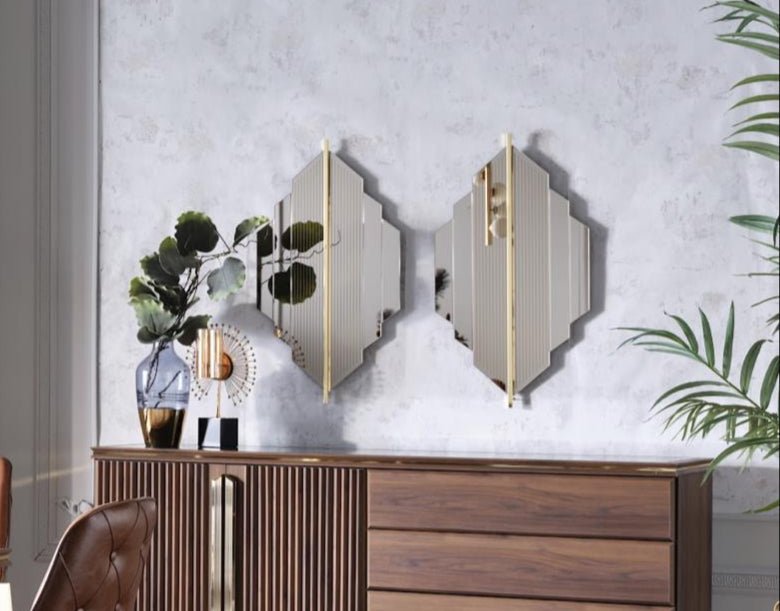 Montego Buffet Mirror (Montego Walnut)..2 Piece - Gate FurnitureMirror