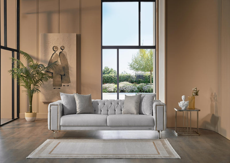 Montego Love Seat (Lara Beige)  2Pieces - 15-MNT-203058-02-0