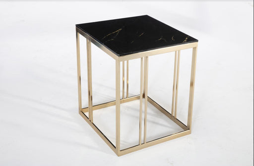 Montego Side Table (Crl Mrb /Gold)..1 Piece - Gate FurnitureEnd Table