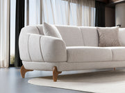 Montel 3-pieces (Sofa & Loveseat & Chair) Livingroom Set in Cream - 200-ST-MONT-SOFT03-321