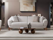 Montel 3-pieces (Sofa & Loveseat & Chair) Livingroom Set in Cream - 200-ST-MONT-SOFT03-321