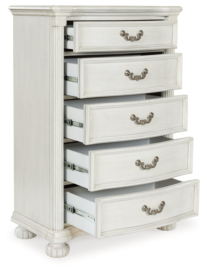Montelaine Antique White Chest of Drawers from Ashley - Luna Furniture