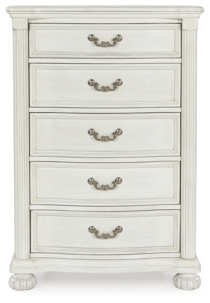 Montelaine Antique White Chest of Drawers from Ashley - Luna Furniture