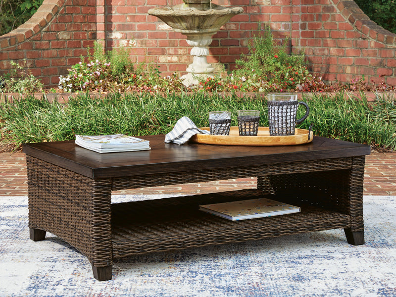 Monterey Point Dark Brown Outdoor Coffee Table - PCP760-701