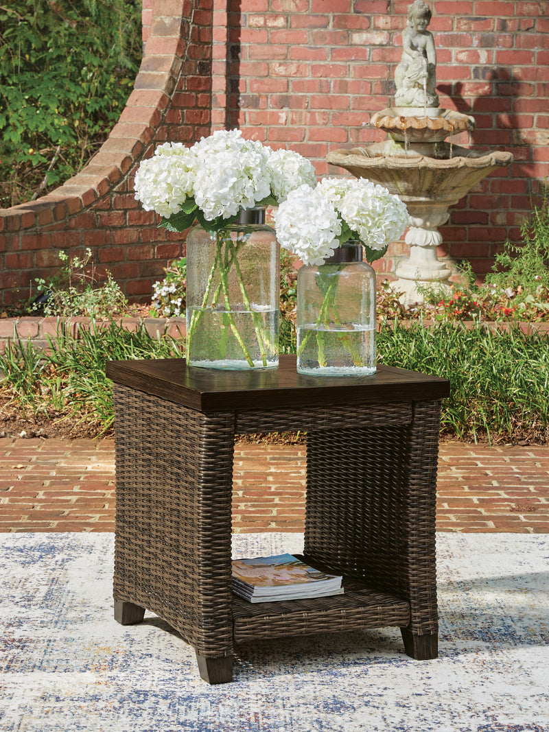 Monterey Point Dark Brown Outdoor End Table - PCP760-702