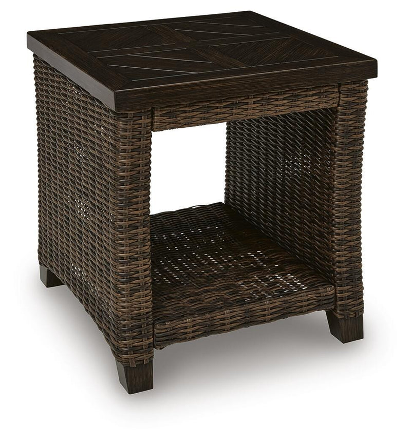 Monterey Point Dark Brown Outdoor End Table - PCP760-702