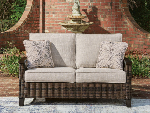 Monterey Point Dark Brown Outdoor Loveseat with Cushion - PCP760-835