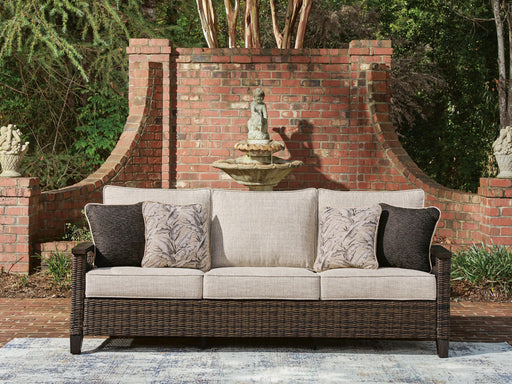 Monterey Point Dark Brown Outdoor Sofa with Cushion - PCP760-838