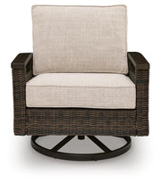 Monterey Point Outdoor Sofa with 2 Lounge Chairs in Dark Brown - PKG024581
