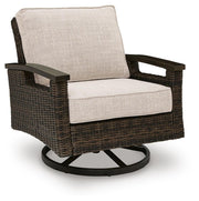 Monterey Point Outdoor Sofa with 2 Lounge Chairs in Dark Brown - PKG024581