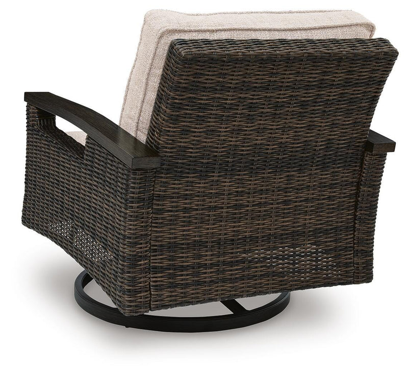 Monterey Point Outdoor Sofa with 2 Lounge Chairs in Dark Brown - PKG024581