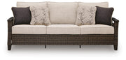 Monterey Point Outdoor Sofa with 2 Lounge Chairs in Dark Brown - PKG024581
