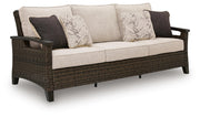 Monterey Point Outdoor Sofa with 2 Lounge Chairs in Dark Brown - PKG024581