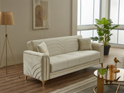 Montero 3-pieces (Sofa & Loveseat & Chair) Livingroom in Cream - 200-SIM-MON-VELVET938-321