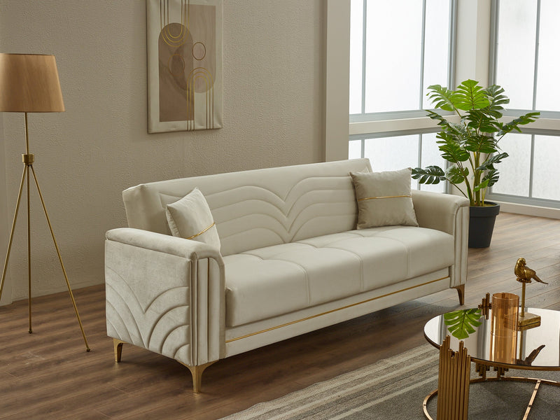 Montero 3-pieces (Sofa & Loveseat & Chair) Livingroom in Light Grey - 200-SIM-MON-VELVET405-321