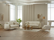 Montero 3-pieces (Sofa & Loveseat & Chair) Livingroom in Light Grey - 200-SIM-MON-VELVET405-321