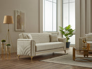Montero Convertible Sofa in Cream - 200-SIM-MON-VELVET938-3