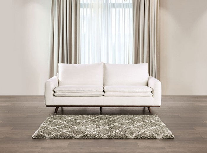 Monthey Dark Brown/Linen White Sofa - FM63008DB-SF