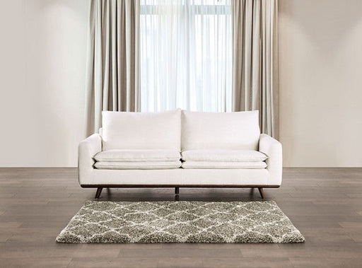 Monthey Dark Brown/Linen White Sofa - FM63008DB-SF