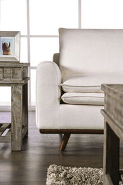 Monthey Dark Brown/Linen White Sofa - FM63008DB-SF