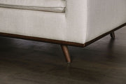 Monthey Dark Brown/Linen White Sofa - FM63008DB-SF
