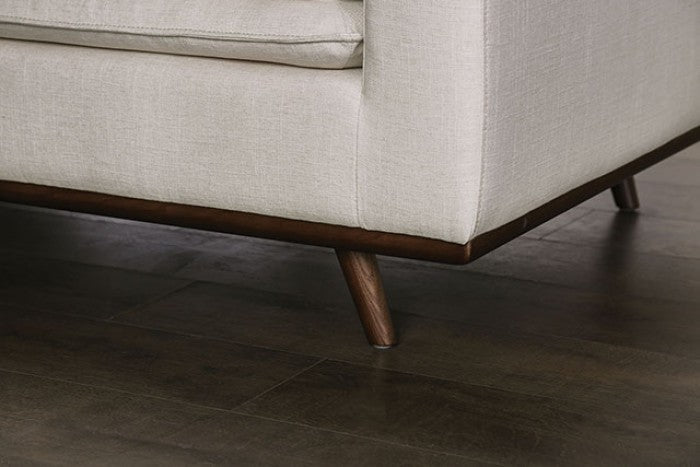 Monthey Dark Brown/Linen White Sofa - FM63008DB-SF