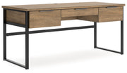 Montia Home Office Desk with Chair and Storage in Light Brown - PKG018523