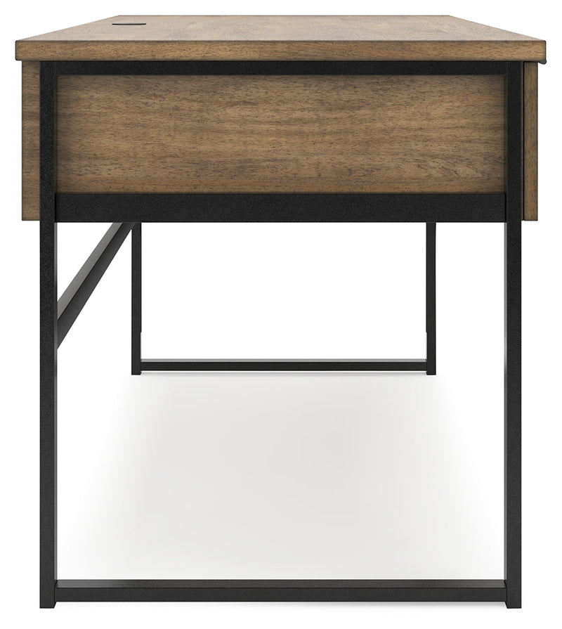 Montia Home Office Desk with Chair and Storage in Light Brown - PKG018523