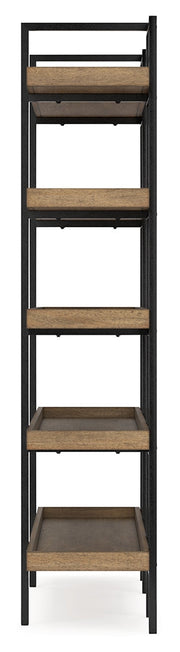Montia Home Office Desk with Chair and Storage in Light Brown - PKG018523