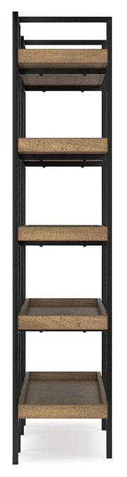 Montia Home Office Desk with Chair and Storage in Light Brown - PKG018523