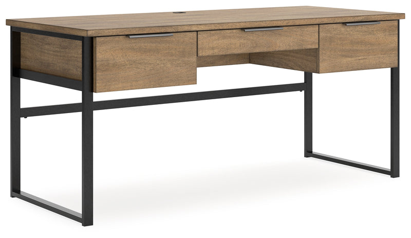 Montia Home Office Desk with Chair in Light Brown - PKG018522