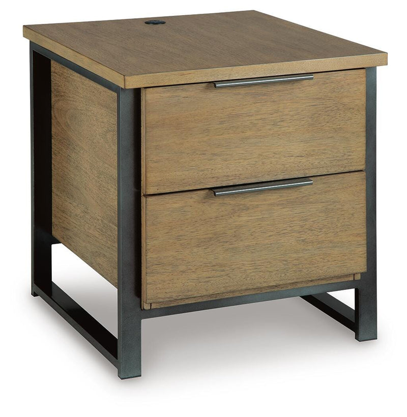 Montia Light Brown End Table - T602-3