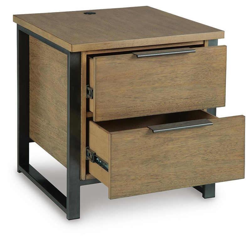 Montia Light Brown End Table - T602-3
