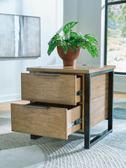 Montia Light Brown End Table - T602-3