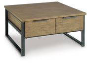 Montia Light Brown Lift-Top Coffee Table - T602-00