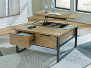 Montia Light Brown Lift-Top Coffee Table - T602-00