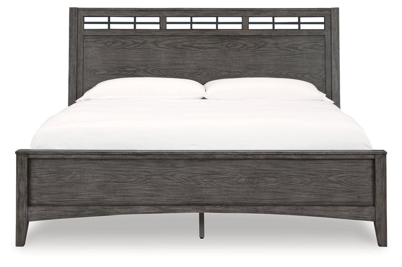Montillan Grayish Brown Queen Panel Bed - Gate FurnitureQueen Bed
